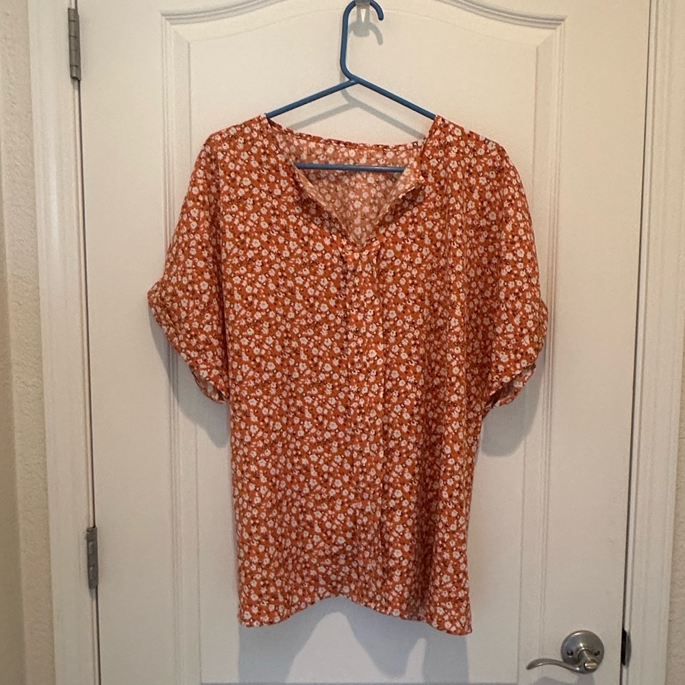 Floral Short Sleeve Blouse